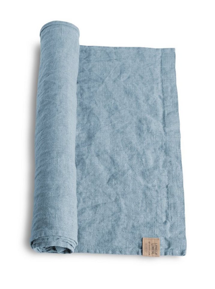 Lovely Linen Tischläufer Linen Lovely Tischläufer Leinen dusty blue 47 x 150 cm, LOVELY 47X150 DUSTY BLUE L40xB23xH0,5CM von Lovely Linen