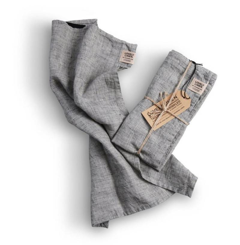 Lovely Linen Platzset Linen Misty Platzset Leinen natural black (1 Stück) von Lovely Linen