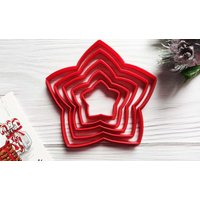 Stern-Ausstecher. Ausstechformen Set Mit 5 Zackigen Sternen, Von Mini Bis Groß - Geeignet Für Lippenstift, Polymerclay von LovelyCookieCutter