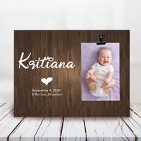 Geburtsanzeige Neues Baby Junge Geschenk Bilderrahmen Kinderzimmer Dekor Personalisiert von LovelyFamilyArtGift