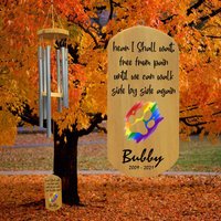 Haustier Regenbogen Windspiel, Personalisiertes Erinnerung Erinnerungsgeschenk, Trauer Verlust von LovelyFamilyArtGift