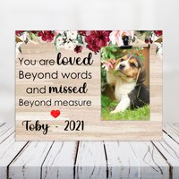 Haustier Verlust Geschenk, Gedenkrahmen, Katze, Hund Erinnerungsgeschenk, Foto Clip Frame, Personalisierung Clip Frame, You Are Loved Beyond Words von LovelyFamilyArtGift