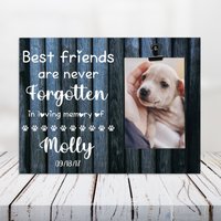 Haustier Verlust Geschenk, Gedenkrahmen, Katze, Hund Erinnerungsgeschenk, Foto Clip Frame, Personalisierung Rahmen, Beste Freunde Sind Nie Gezeugt von LovelyFamilyArtGift