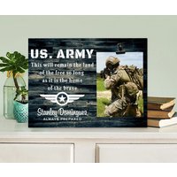 Personalisierter Us Army Bilderrahmen, Fotorahmen, Fotoclip Holz Geschenkideen Für Kollegen von LovelyFamilyArtGift