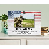 Personalisierter Us Army Bilderrahmen, Fotorahmen, Fotocliprahmen, Holz Bilderrahmen, Geschenkideen Für Soldaten, Geschenk Soldaten von LovelyFamilyArtGift