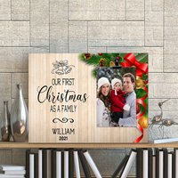 Unser Erster Weihnachtsfotorahmen, Weihnachts-Weihnachtsfotorahmen, Weihnachtsbildrahmen, Familien-Weihnachtsgeschenk, Weihnachtsgeschenk Für Eltern von LovelyFamilyArtGift