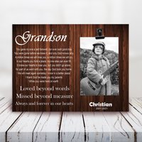 Verlust Des Enkels Geschenk Erinnerung Rahmen 4x6 Foto Personalisierung Clip Frame, Trauer, Trauer von LovelyFamilyArtGift