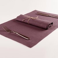 Leinen Servietten Tischset in Aubergine, Tischsets Aus Weichem Für Den Tischschmuck von LovelyHomeIdea