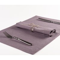 Leinen Tischset Servietten Set in Verschiedenen Farben, Tischservietten Und Stoff Tischsets, Lila Für Tischdekor von LovelyHomeIdea