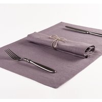 Leinen Tischset Servietten Set in Verschiedenen Farben, Tischservietten Und Stoff Tischsets, Lila Für Tischdekor von LovelyHomeIdea