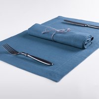 Leinen Tischsets Und Servietten in Verschiedenen Farben, Marineblaue Serviette Tischset, Handgemachte Gedecke, Geschenk Für Zuhause von LovelyHomeIdea