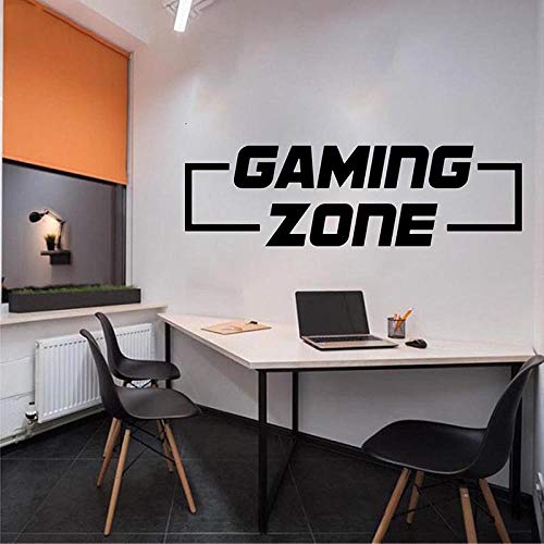 LovelyHomeWJ Gaming Zone Videospiel Wandaufkleber Spielzimmer Schlafzimmer Gaming Zone Gamer Zitat Wandtattoo Kinderzimmer Vinyl Dekor 150x55cm von LovelyHomeWJ
