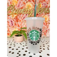 Personalisierte Dog Mom Starbucks Cup | Muttertag Katze Und Hund Mama Geschenk Fell Babyhalter & Tierliebhaber Wiederverwendbarer Tumbler von LovelyJENs