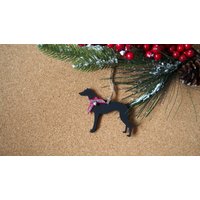 Hund Weihnachten Dekoration, Windhund, Whippet, Lurcher, Holz Hunde Ornament, Geschenk Für Hundeliebhaber, Weihnachtsgeschenk, Weihnachtsgeschenk von LovelyPerfectStyle