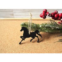 Schwarzes Pferd Ornament, Weihnachtsdekoration Aus Holz Schwarzes Pferd Ornament, Weihnachtsdekoration Aus Holz von LovelyPerfectStyle