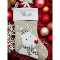 Nikolausstiefel/Weihnachtsstrümpfe Mit Deinem Wunschnamen Bestickt, Rentier, Personalisiert, Xmas, Weihnachten, Nikolaus Nikolausstiefel/Weihnachtsstrümpfe Mit Deinem Wunschnamen Bestickt, Rentier, Personalisiert, Xmas, Weihnachten, Nikolaus von LovelyPresentsShop