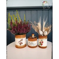 Vase/Topf Aus Konservendose, Upcycling, Herbst von LovelysewshopDE