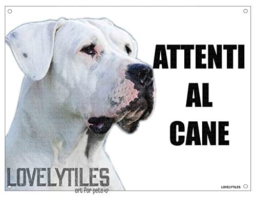 DOGO ARGENTINO attoo Hund TARGA Schild aus Metall von Lovelytiles