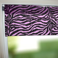 Lovemyfabric Baumwolle Druck Zebra Streifen Dekorative Fenster Valance 58" Breit/Fenster Behandlung/Küche/Kinderzimmer/Schlafzimmer/Rv/Klassenzimmer von LovemyfabricStore