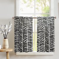 Lovemyfabric Baumwolle Tierdrucke Zebra/Kuh/Fisch Café Tier Vorhänge Fenster Behandlung Küche Wohndeko von LovemyfabricStore