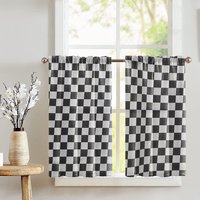 Lovemyfabric Cotton Racecar Schachbrett Druck Café Tier Vorhänge Fenster Behandlung Küche Home Deco von LovemyfabricStore