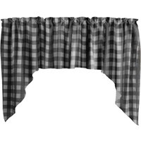 Lovemyfabric Leichte Baumwolle Dekorative 1" Kariert Druck Swag Valance Fenster Behandlung 72" Breit 36" Tall von LovemyfabricStore