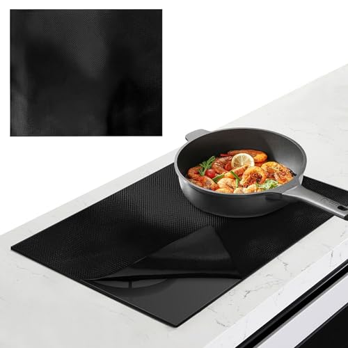 Induktionskochfeld Schutzmatte, 52x61cm Induktionsfeld Schutzmatte, Multifunktionale Matte für Induktionsfeld, Morecore Induktionsschutz für Backöfen, Induktionsherde (Magnetisch, Schwarz) von Lovesmile
