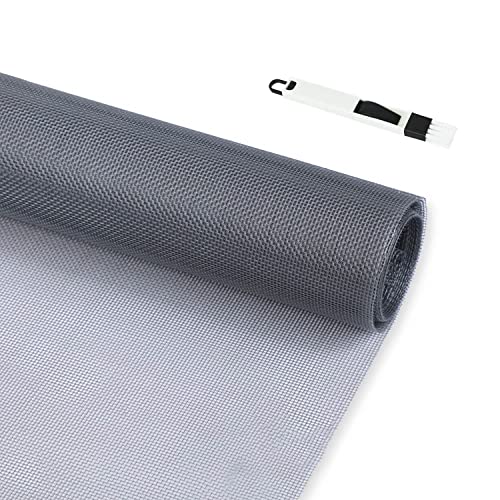 Insektenschutz Fenster, 1.2 x 2.5m Fliegengitter, Ballaststoff Fliegengitter Fenster, Insektenschutzgitter mit 2 Bürsten, Fliegennetz Fenster Geeignet für Terrasse Küche Garten Fenster von Lovesmile