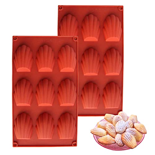 Lovesmile Madeleines Backform, 2 Stücke Kieselgel Madeleine Backformen, Bärentatzen Backform, Bärentatzenform, 9 Hohlräume Formen für Bärentatzen Geeignet für Kuchen Pralinen Bonbons Kekse Eiswürfel von Lovesmile