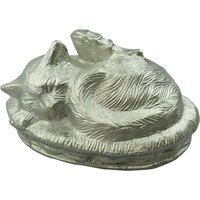 Silberfarbener Engel Katze Urne Für Haustier Asche Bestattung Memorial von LovetoTreasure