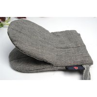 1 Stück Grau Und Blau Gestreiftes Leinen Topflappen Küchenhandschuhe Gestreifte Natürliche Ofenhandschuhe von Lovetosleep