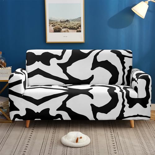 Sofa Überzug Abstrakt Schwarz Weiß Sofahusse Stretch Polyester Spandex Sofabezug L Form Universal Sofa Cover Waschbar Couchbezug Schutz für Hunde Katzen Couch Überzug 2 Sitzer Sofa Überzug Abstrakt Schwarz Weiß Sofahusse Stretch Polyester Spandex Sofabezug L Form Universal Sofa Cover Waschbar Couchbezug Schutz für Hunde Katzen Couch Überzug 2 Sitzer von Lovewang