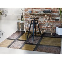 Japan-Haus Linoleum Teppich, Braun Vinyl Bronze Matte, Holz Bodenmatte, Küchenmatte, Dekorative Vinylteppiche Und Matten von LovftWave