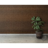 Nahtlose Braun Gefärbte Korbgeflecht Nahtlos, Abnehmbare Rohe Tapete, Schälen Und Stick-Rolle, Rustikaler Wohnstil, Traditionell, Schwarz, Wandkunst von LovftWave