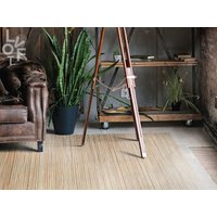 Positive Vibes Linoleum Teppich, Beige Vinyl Bodenmatte, Bronze Holz Matte, Küchenmatte, Wohnzimmerteppich, Komfortmatte von LovftWave
