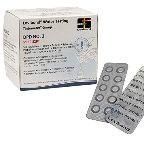 Lovibond DPD 3 Photometer 500 Tabletten (50 Streifen) by Pool Total | Markenqualität Tintometer von Lovibond