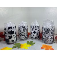 Herbst Bierd Dose Glas Set | Personalisiertes 16 G. Herbstglas Glastasse Geschenkidee von LovingArtsCo