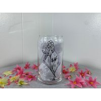 Holly Beeren Blume Bierkanne Glas | Personalisiertes 16 G. Florales Set Geschenkidee Natur Tasse von LovingArtsCo