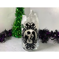 Jack Und Sally Bierdose Glas | Personalisiertes 16 G. Alptraum Vor Weihnachten Set Geschenkidee Urlaubstasse von LovingArtsCo