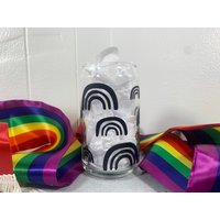 Regenbogen Bierd Dose Glas | Personalisiertes 16 G. Regenbogenglas Set Geschenkidee Fröhliche Tasse von LovingArtsCo