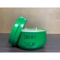 Schneeige Zucker Sojawachs Kerze | Zuckerkeks Ungiftige Sojakerze Duftkerze| Winter Themenkerze Blechkerze Schneeige Zucker Sojawachs Kerze | Zuckerkeks Ungiftige Sojakerze Duftkerze| Winter Themenkerze Blechkerze von LovingArtsCo