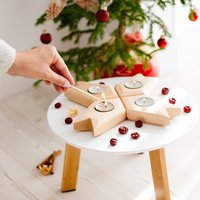 Adventskranz Kerzenhalter, Wunderschöner Weihnachtskranz, Holz Teelichthalter Zum Verwenden Als Erntedank Dekor von LovingWoodCom