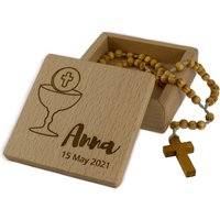 Heilige Kommunion Geschenk Für Mädchen, Erstkommunion Jungen, Aufbewahrungsbox, Gebetsbox, Rosenkranzbox, Rosenkranz Aus Holz in Einer Box Heilige Kommunion Geschenk Für Mädchen, Erstkommunion Jungen, Aufbewahrungsbox, Gebetsbox, Rosenkranzbox, Rosenkranz Aus Holz in Einer Box von LovingWoodCom