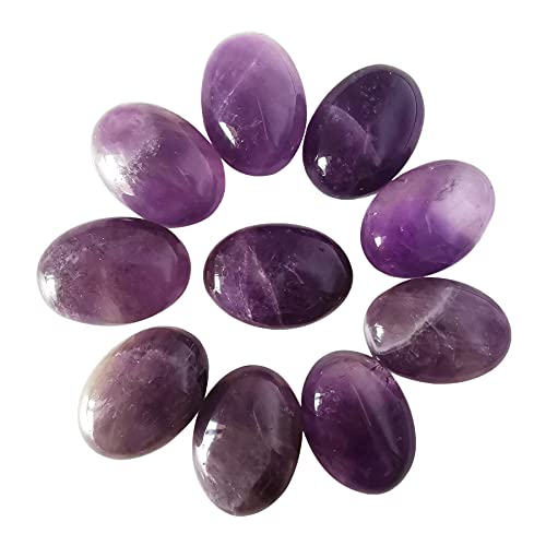 Lovionus89 18x13mm Oval Cabochons Flatback Kristall Stein Edelsteine Perlen für Schmuckherstellung DIY Packung mit 10, Amethyst Lovionus89 18x13mm Oval Cabochons Flatback Kristall Stein Edelsteine Perlen für Schmuckherstellung DIY Packung mit 10, Amethyst von Lovionus89