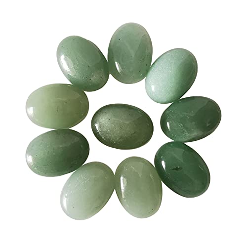 Lovionus89 18x13mm Oval Cabochons Flatback Kristall Stein Edelsteine Perlen für Schmuckherstellung DIY Packung mit 10, Grüner Aventurin Lovionus89 18x13mm Oval Cabochons Flatback Kristall Stein Edelsteine Perlen für Schmuckherstellung DIY Packung mit 10, Grüner Aventurin von Lovionus89