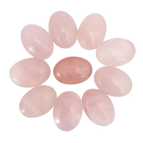 Lovionus89 18x13mm Oval Cabochons Flatback Kristall Stein Edelsteine Perlen für Schmuckherstellung DIY Packung mit 10, Rosenquarz Lovionus89 18x13mm Oval Cabochons Flatback Kristall Stein Edelsteine Perlen für Schmuckherstellung DIY Packung mit 10, Rosenquarz von Lovionus89