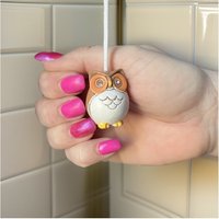Hübscher Runder Mini Eulen Licht Pull Mit Schnur & Stecker - Dunkelbraun von LowgyLightPulls