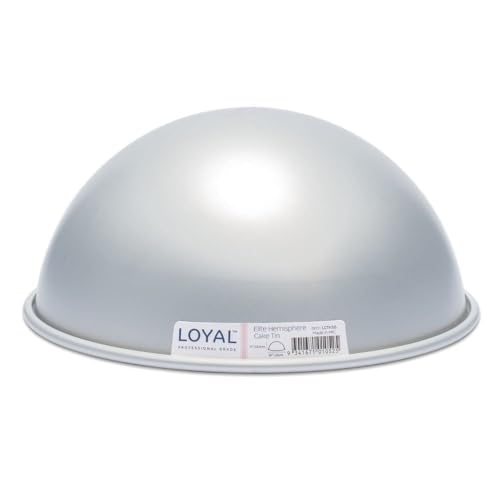 LOYAL Elite Backform Hemisphäre Form Ø25 cm, Kuchenform Ball Motivbackform aus Schwerem, Rostfreiem Aluminium Tortenform Halbkugelbackform Kuchenbackform - Ø25 cm von Loyal