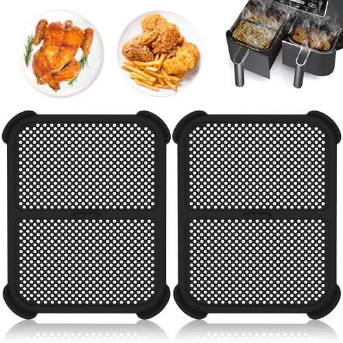 Spritzschutz für Ninja Heißluftfritteuse Zubehör, 2 Stück Silikon Spritzschutz Wiederverwendbar Heißluftfritteuse Spritzschutz für Ninja AF400 AF451 DZ401Effektiver Fettspritzschutz von LoyalaEU