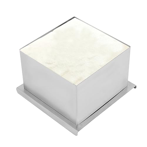 Tofu Presse,Tofu Bastelset,304 Edelstahl Tofu Form ,Große Kapazität,Multifunktionale DIY Tofu Reibe Küchenwerkzeug für Home Restaurant Kann in Der Spülmaschine gewaschen Werden,13.7*13.7*9.2cm von LoyaltyClivia
